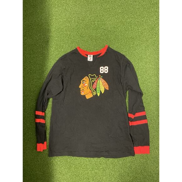 Chicago Blackhawks Jersey Hockey Mens XLarge Black Cotton Sewn Patrick Kane NHL - Picture 2 of 6